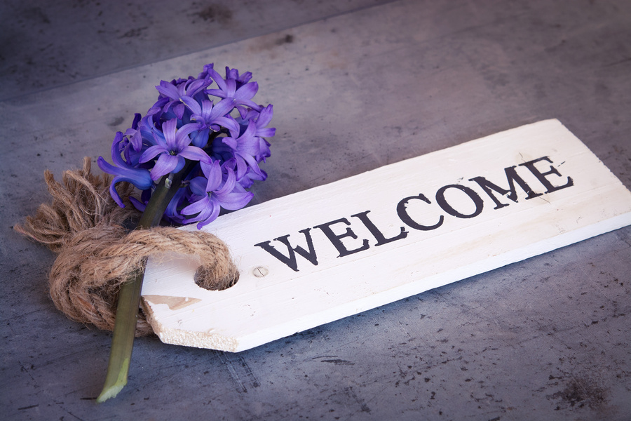 Floral Welcome Sign